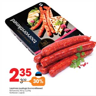 Allahindlus - Lapimaa juustuga toorvorstikesed Rannarootsi, 450 g, 5,22/kg