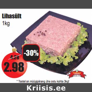 Allahindlus - Lihasült 1kg