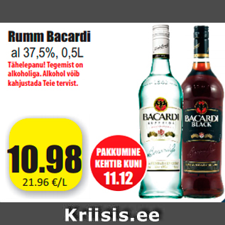 Allahindlus - Rumm Bacardi