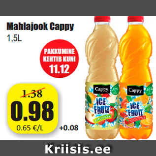 Allahindlus - Mahlajook Cappy 1,5L