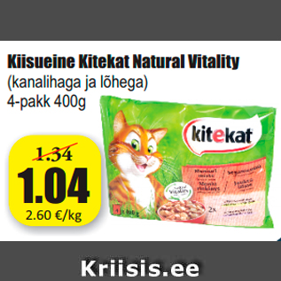 Allahindlus - Kiisueine Kitekat Natural Vitality