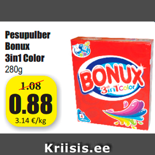 Allahindlus - Pesupulber Bonux 3in1 Color 280g