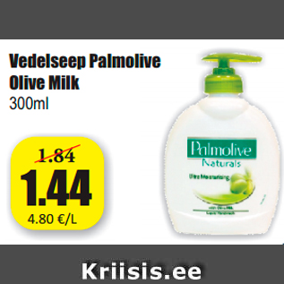 Allahindlus - Vedelseep Palmolive Olive Milk 300m