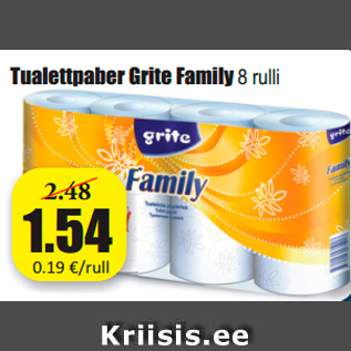 Allahindlus - Tualettpaber Grite Family