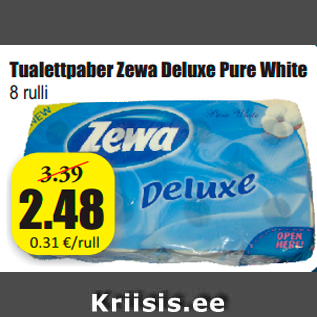 Allahindlus - Tualettpaber Zewa Deluxe Pure White