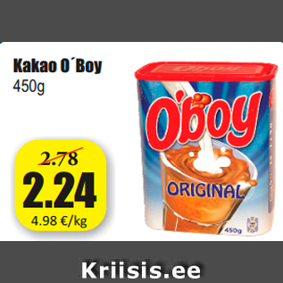 Allahindlus - Kakao O´Boy 450g