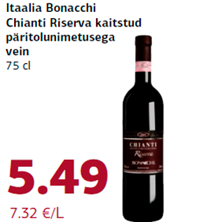 Allahindlus - Itaalia Bonacchi Chianti Riserva kaitstud päritolunimetusega vein