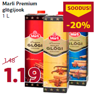 Allahindlus - Marli Premium glögijook 1 L