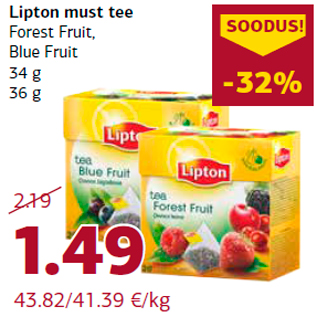 Allahindlus - Lipton must tee