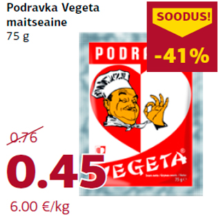 Allahindlus - Podravka Vegeta maitseaine 75 g