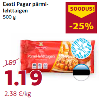 Allahindlus - Eesti Pagar pärmilehttaigen 500 g