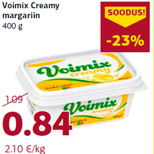 Allahindlus - Voimix Creamy margariin 400 g