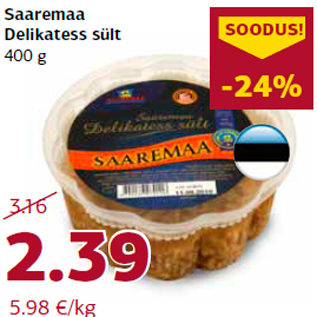 Allahindlus - Saaremaa Delikatess sült 400 g