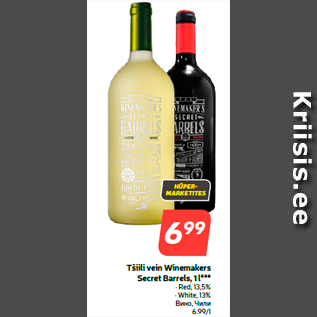 Allahindlus - Tšiili vein Winemakers Secret Barrels, 1l***