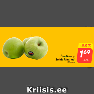 Allahindlus - Õun Granny Smith, Rimi, kg*