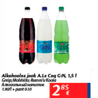 Allahindlus - Alkohoolne jook A.Le Coq G:N, 1,5 l