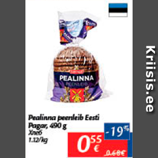 Allahindlus - Pealinna peenleib Eesti Pagar, 490 g