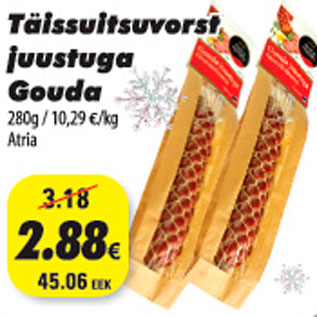 Allahindlus - Täissuitsuvorst juustuga Gouda