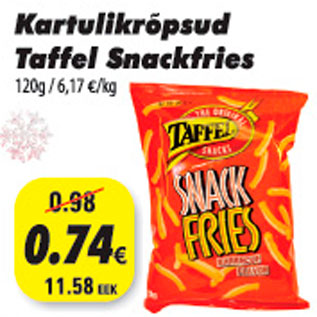 Allahindlus - Kartulikrõpsud Taffel Snackfries