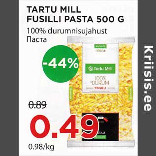 Allahindlus - TATRA MILL FUSILLI PASTA 500 G