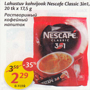 Allahindlus - Lahustuv kohvijook Nescafe Classic 3in1