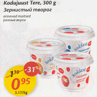 Allahindlus - Kodujuust Tere, 300 g