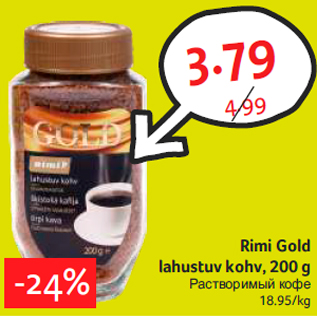 Allahindlus - Rimi Gold lahustuv kohv, 200 g