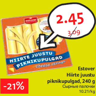 Allahindlus - Estover Hiirte juustu piknikupulgad, 240 g