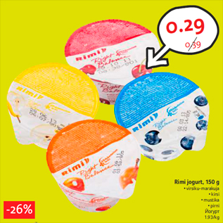 Allahindlus - Rimi jogurt, 150 g