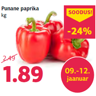 Allahindlus - Punane paprika kg