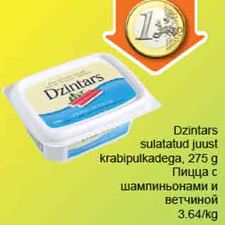 Allahindlus - Dzintars sulatatud juust krabipulkadega, 275g