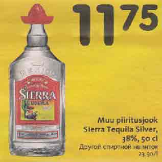 Allahindlus - Muu piiritusjook Sierra Tequila Silver,38%,50 cl