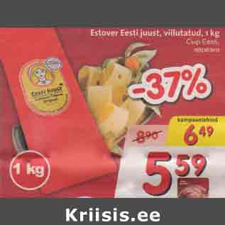 Allahindlus - Estover Eesti juust, viilutatud 1 kg