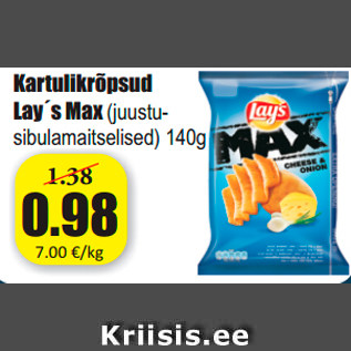 Allahindlus - Kartulikrõpsud Lay´s Max