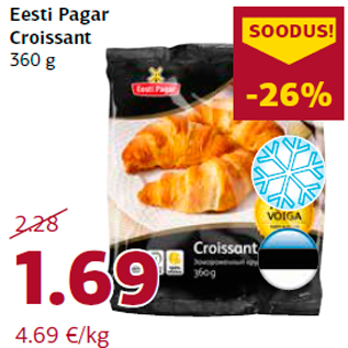 Allahindlus - Eesti Pagar Croissant 360 g