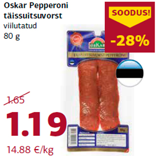 Allahindlus - Oskar Pepperoni täissuitsuvorst