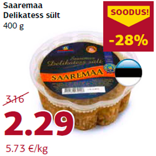 Allahindlus - Saaremaa Delikatess sült 400 g