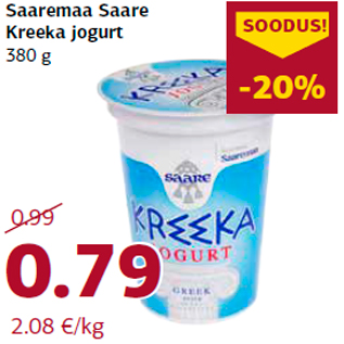 Allahindlus - Saaremaa Saare Kreeka jogurt 380 g