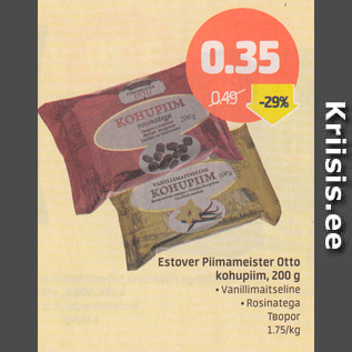 Allahindlus - Estover Piimameister Otto kohupiim, 200 g