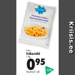 Allahindlus - X-tra Friikartulid 1 kg