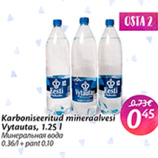 Allahindlus - Karboniseeritud mineraalvesi Vytautas, 1,25 l