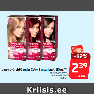 Allahindlus - Juuksevärvid Garnier Color Sensational, 110 ml***