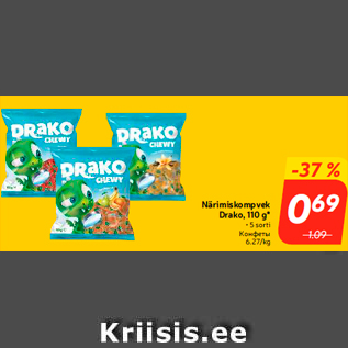 Allahindlus - Närimiskompvek Drako, 110 g*