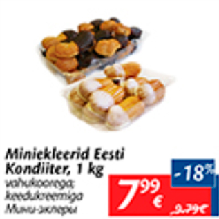 Allahindlus - Miniekleerid Eesti Kondiiter, 1 kg