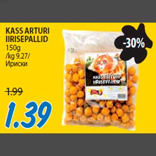 Allahindlus - KASS ARTURI IIRISEPALLID 150g