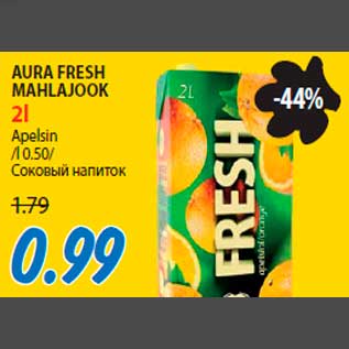 Allahindlus - AURA FRESH MAHLAJOOK 2l Apelsin