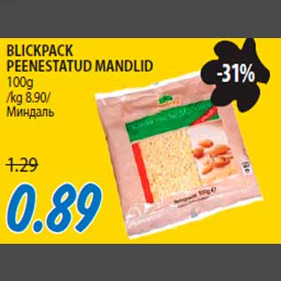 Allahindlus - BLICKPACK PEENESTATUD MANDLID 100g