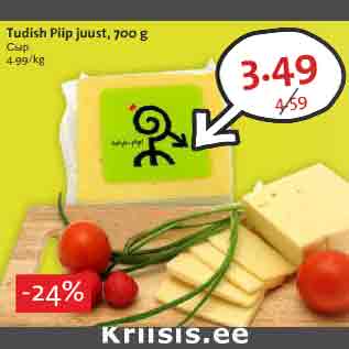 Allahindlus - Tudish Piip juust, 700 g