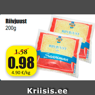 Allahindlus - Riivjuust 200g