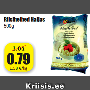 Allahindlus - Riisihelbed Haljas 500g